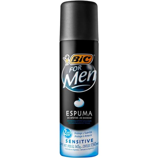 Imagem de Espuma barbear bic for men sensitive 150ml 