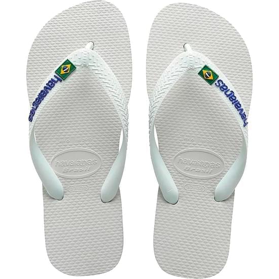 Imagem de Sandália havaianas unissex brasil logo branco 43/44