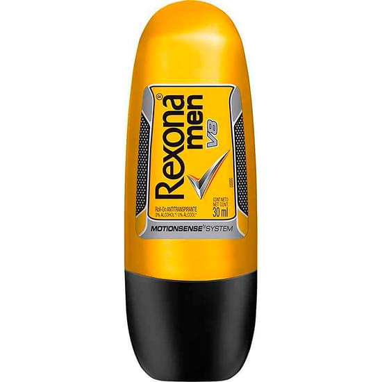 Imagem de Desodorante roll-on masculino rexona v8 compacto 30ml | com 6 unidades