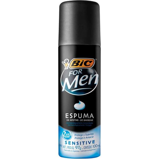 Imagem de Espuma para barbear bic for men sensitive 100ml