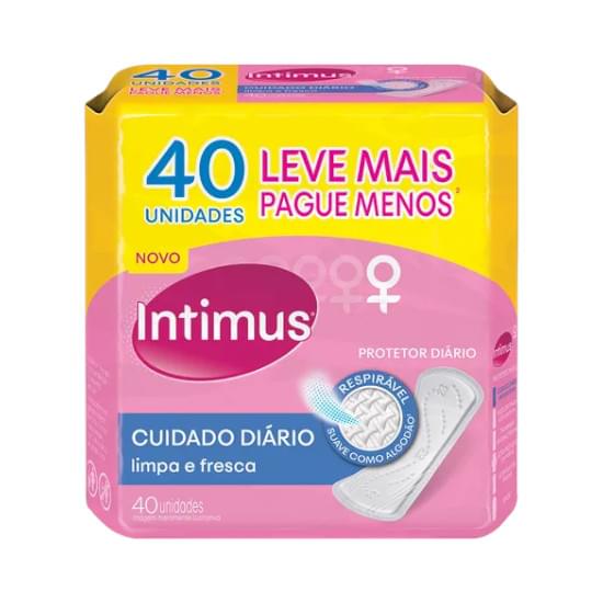 Imagem de Protetor diário intimus sem abas e sem perfume  leve 40 pague 30 unidades