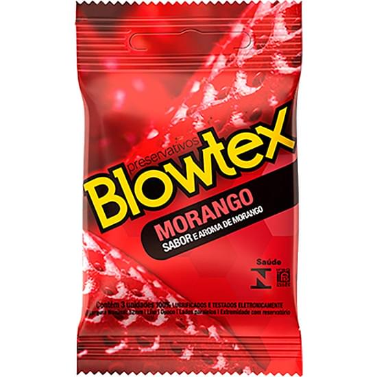 Imagem de Preservativo blowtex aromatizada morango | com 3 unidades