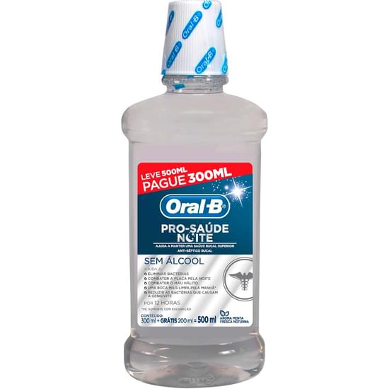 Imagem de Enxaguante bucal oral-b pro-saúde noite leve 500ml pague 300ml