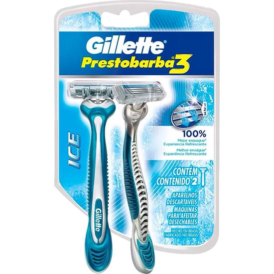 Imagem de Aparelho de barbear gillette prestobarba 3 ice | com 2 unidades