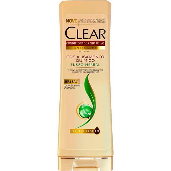 Imagem de Condicionador anticaspa clear women fusão herbal pós alisamento químico 200ml