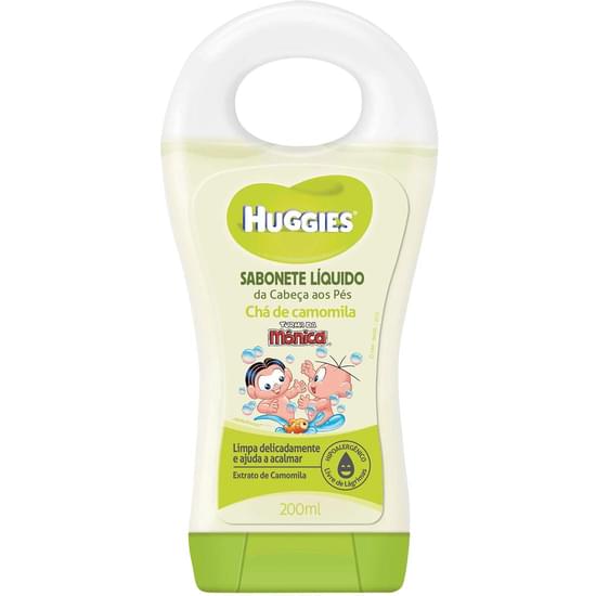 Imagem de Sabonete infantil líquido da cabeça aos pés chá de camomila disney baby huggies 200ml