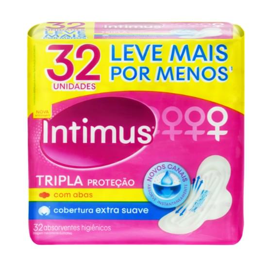 Imagem de Absorvente diário intimus suave com abas tripla proteção | com 32 unidades