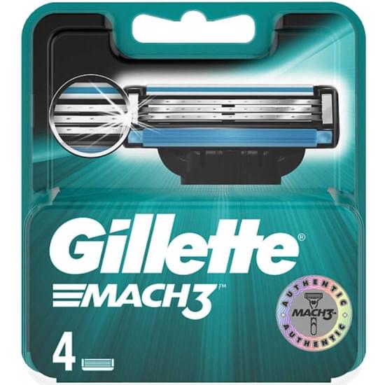 Imagem de Carga para aparelho de barbear gillette mach 3 | com 4 unidades