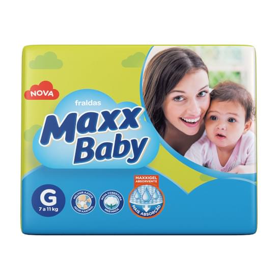 Imagem de Fralda infantil  maxx baby prática tamanho g | com 20 unidades nova embalagem