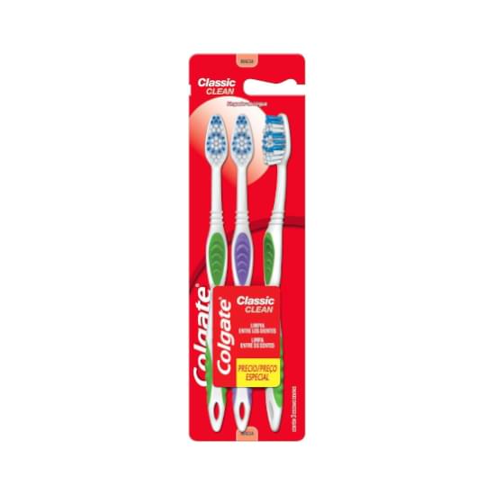 Imagem de Escova de dente colgate classic clean 3 unid promo c/ desconto