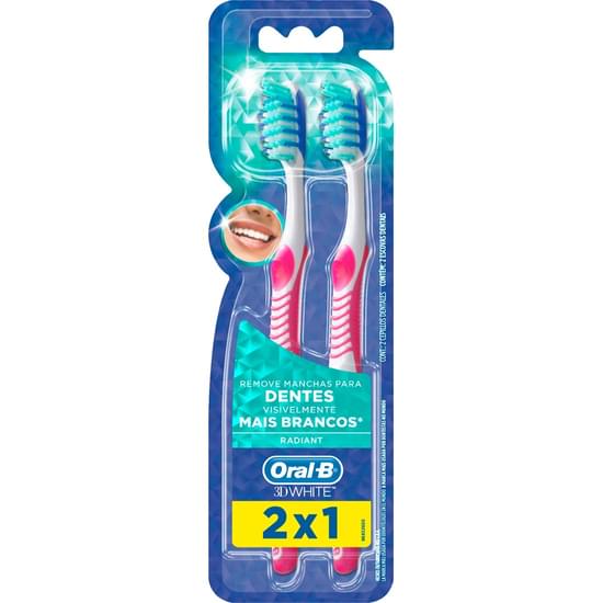 Imagem de Escova dental oral-b 3d white advantege 3 em 1 | leve 2 pague 1 unidade