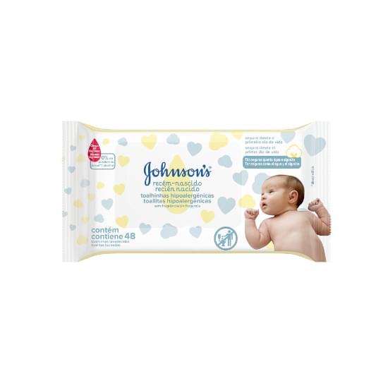 Imagem de Toalha umedecida infantil johnsons baby recém nascido | com 48 unidades