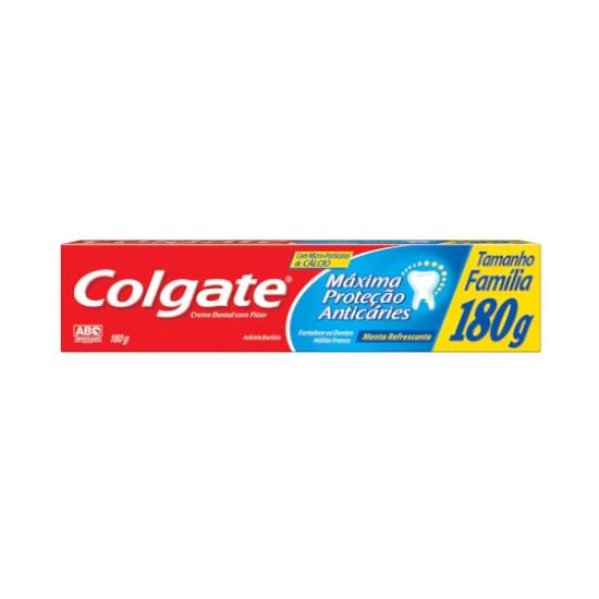 Imagem de Creme dental colgate máxima proteção anticáries 180g tamanho família