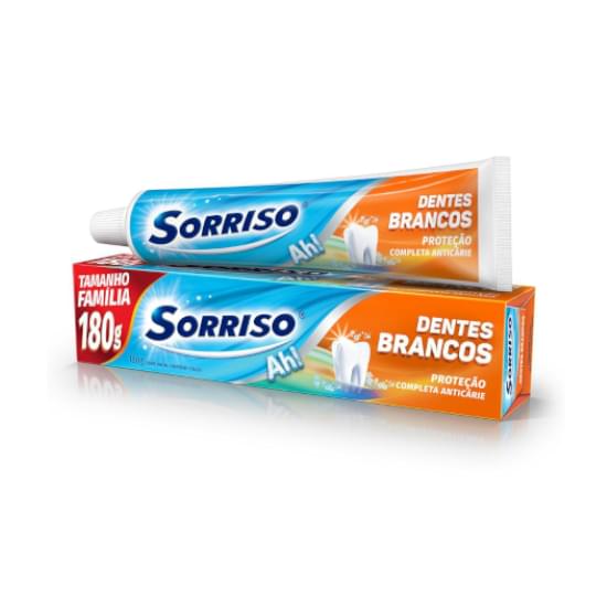 Imagem de Creme dental sorriso dentes brancos 180g promo tamanho família 180g