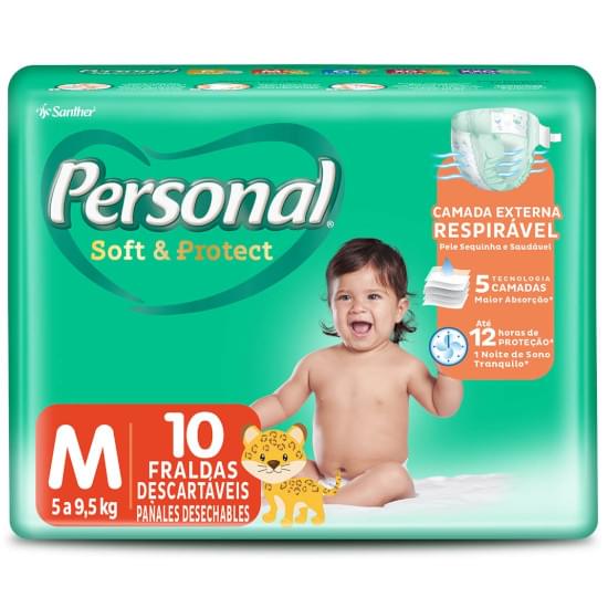 Imagem de Fralda infantil personal baby regular tamanho m | com 10 unidades