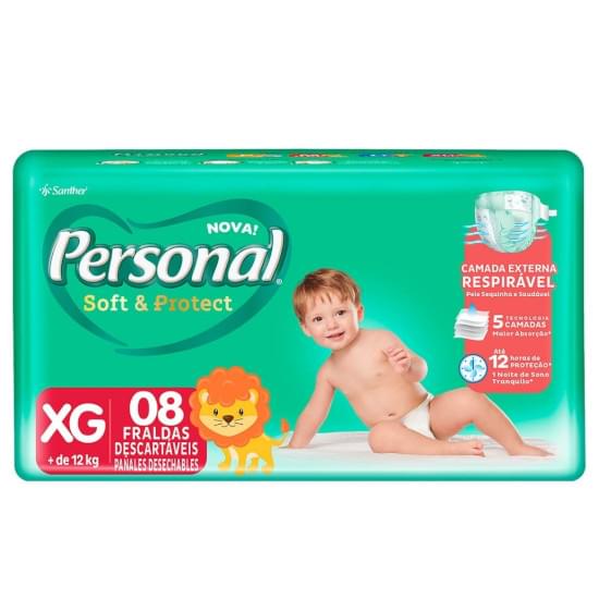 Imagem de Fralda infantil personal baby regular tamanho xg | com 8 unidades