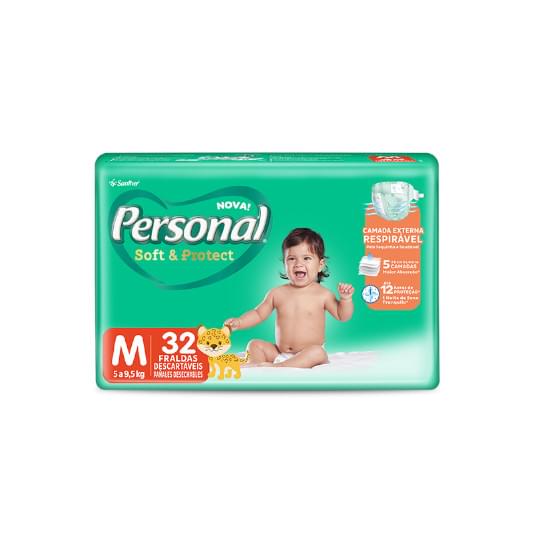 Imagem de Fralda infantil personal baby jumbo tamanho m | com 32 unidades