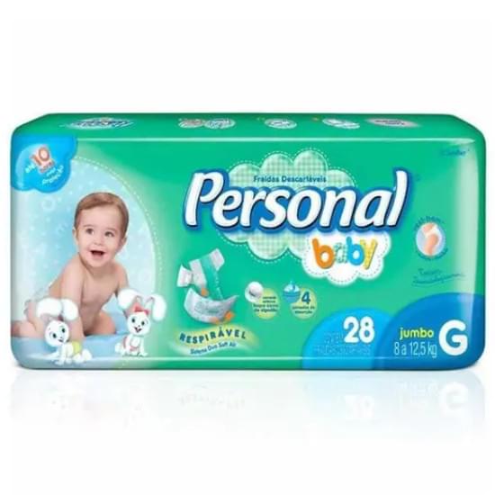 Imagem de Fralda infantil personal baby jumbo tamanho g | com 28 unidades