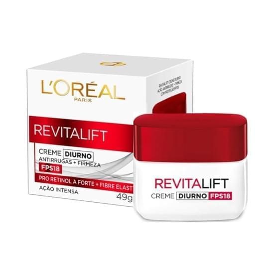 Imagem de Creme anti-idade facial loréal revitalift diurno fps18 49g