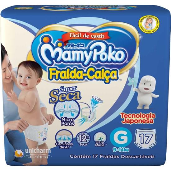 Imagem de Fralda-calça infantil mamypoko regular tamanho g | com 17 unidades