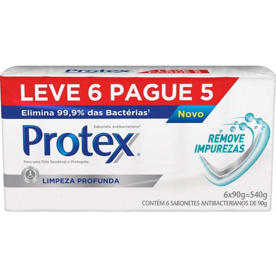 Imagem de Sabonete em barra antibacteriano protex limpeza profunda 90g leve 6 pague 5