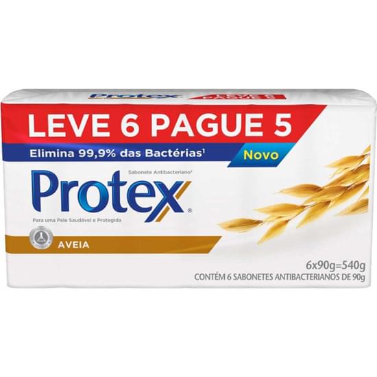 Imagem de Sabonete em barra antibacteriano protex aveia 90g leve 6 pague 5 unidades