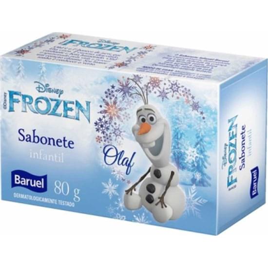 Imagem de Sabonete em barra infantil baruel disney princesas frozen 80g