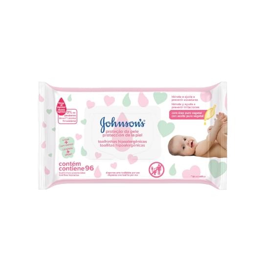 Imagem de Toalha umedecida infantil johnsons baby extra cuidado | com 96 unidades