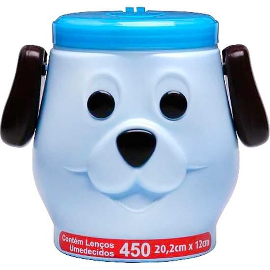 Imagem de Lenço umedecido baby popy dog azul | com 450 unidades