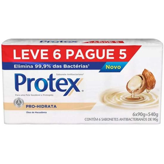 Imagem de Sabonete em barra antibacteriano protex pro hidrata macadâmia 90g leve 6 pague 5 unidades