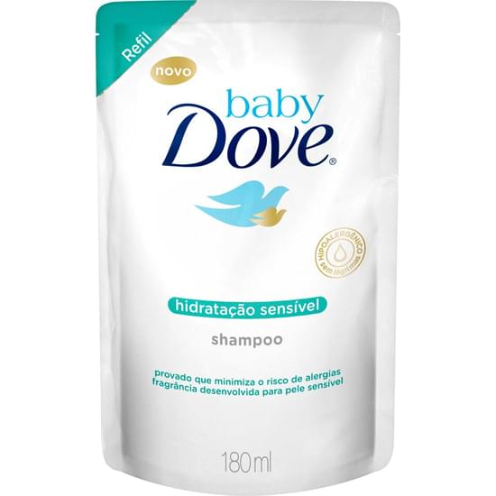 Imagem de Shampoo infantil dove baby hidratação sensível refil 180ml