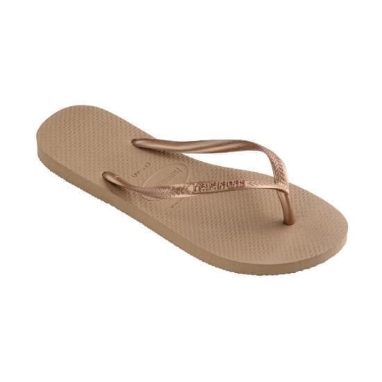 Imagem de Sandália havaianas feminina slim rosa gold 33/34