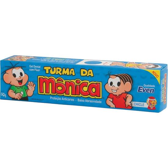 Imagem de Gel dental com flúor chicle turma da mônica even kids 50g