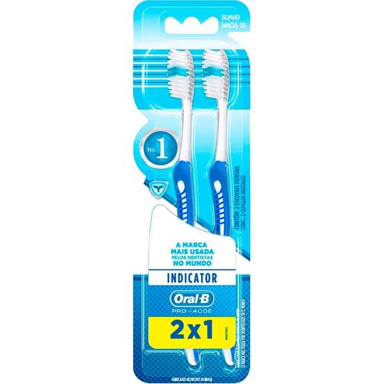 Imagem de Escova dental macia oral-b indicator clean 35 2 unidades