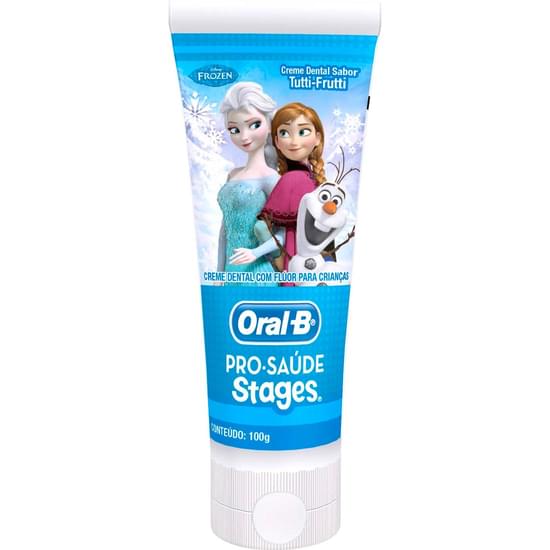 Imagem de Creme dental infantil oral b pro-saúde stages frozen tutti frutti 100g