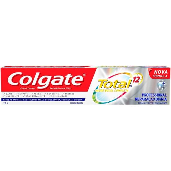 Imagem de Creme dental colgate total 12 professional reparação diária 140g