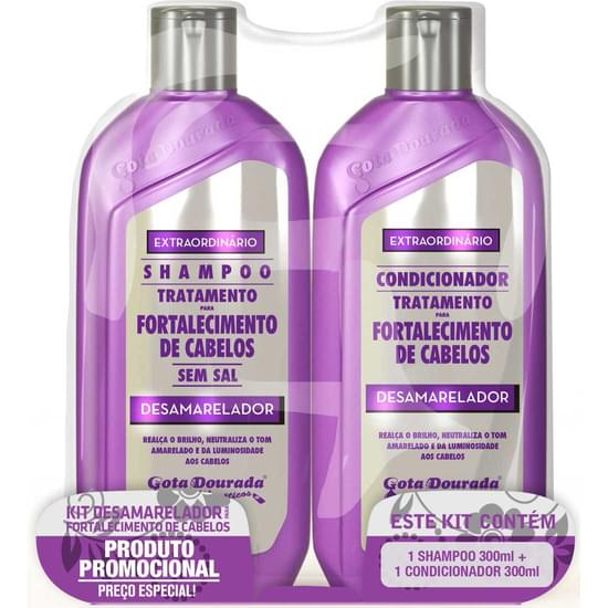 Imagem de Kit gota dourada desamarelador shampoo e condicionador 300ml