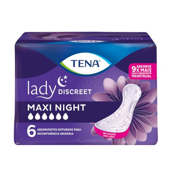 Imagem de Absorvente para incontinência urinária lady discreet maxi night 6 unidades