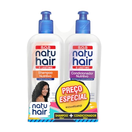 Imagem de Kit natu hair s.o.s nutritivo shampoo e condicionador 300ml