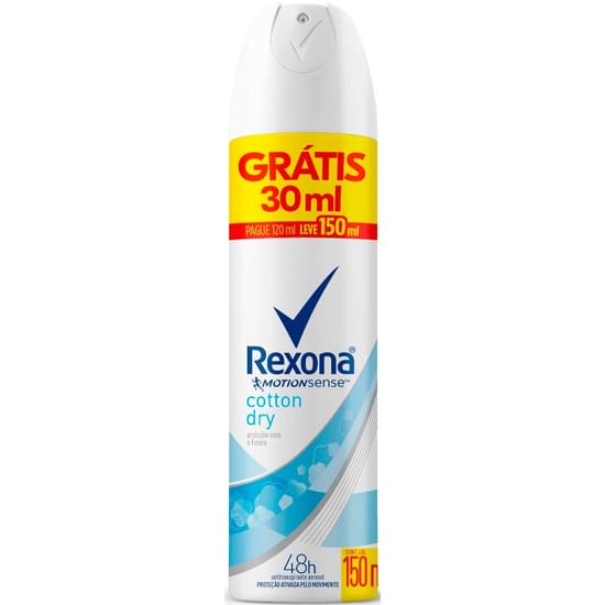 Imagem de Desodorante aerosol feminino rexona cotton 90g | 20% de desconto