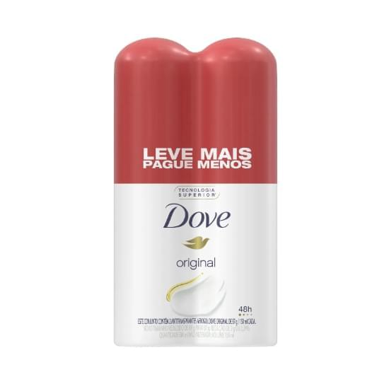 Imagem de Pack antitranspirante aerossol original dove 2 unidades 87g leve mais pague menos