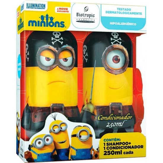 Imagem de Kit banho biotropic minions pirata shampoo e condicionador 250ml