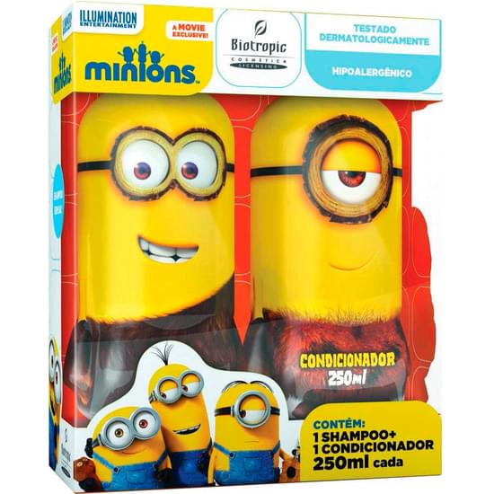 Imagem de Kit banho biotropic minions era da pedra shampoo e condicionador 250ml