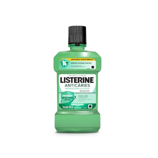 Imagem de Enxaguante bucal listerine sem álcool anticáries 500ml