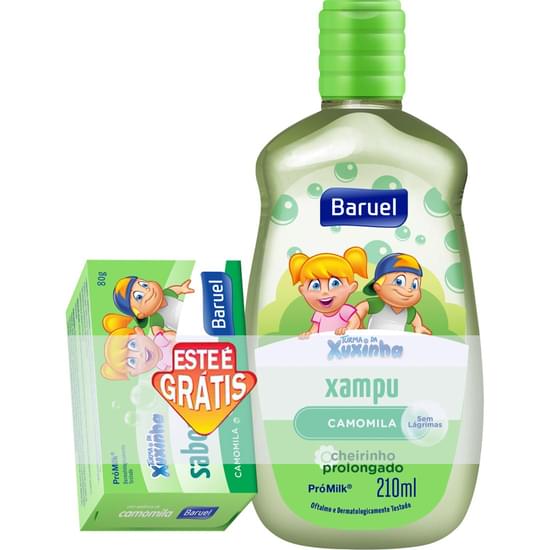 Imagem de Kit banho turma da xuxinha camomila shampoo 210ml e sabonete em barra 90g