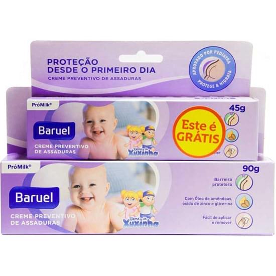 Imagem de Creme contra assaduras baruel turma da xuxinha 90g grátis creme contra assaduras 45g