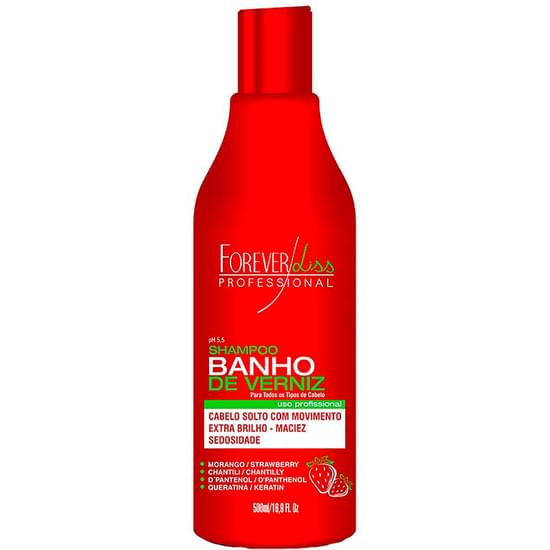 Imagem de Shampoo forever liss banho de verniz morango 500ml