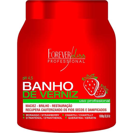 Imagem de Máscara para tratamento forever liss banho de verniz morango 1kg