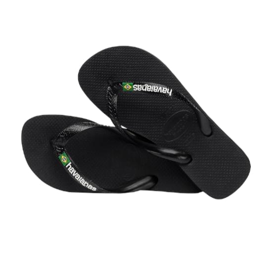 Imagem de Sandália havaianas unissex brasil logo preto e preto 41/42