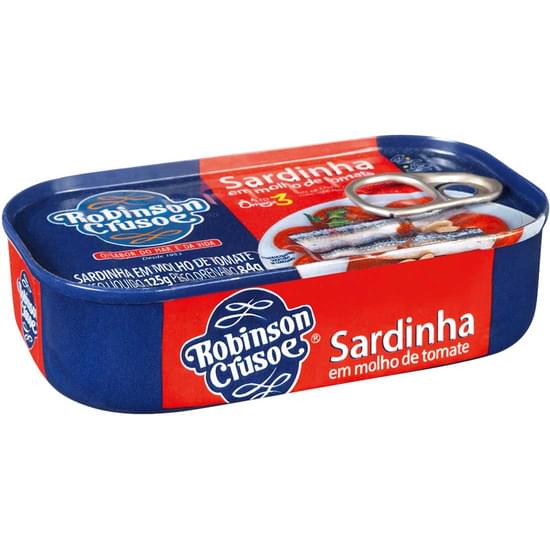 Imagem de Sardinha em molho de tomate robinson crusoé 125g